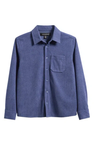 Treasure & Bond Kids' Corduroy Shirt Jacket In Blue Indigo