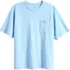 Treasure & Bond Kids' Core Slub Cotton Pocket T-shirt In Blue Falls