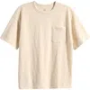 Treasure & Bond Kids' Core Slub Cotton Pocket T-shirt In Ivory Dove