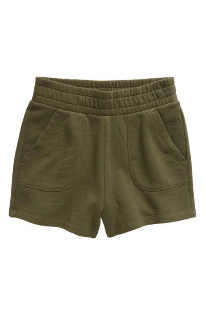Treasure & Bond Kids' Cotton French Terry Shorts In Olive Sarma
