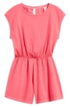 Treasure & Bond Kids' Cotton Knit Romper In Coral Paradise
