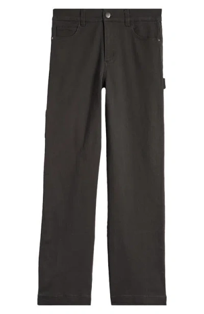 Treasure & Bond Kids' Cotton Twill Utility Pants In Black Raven