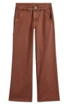 Treasure & Bond Kids' Cotton Twill Utility Pants In Brown