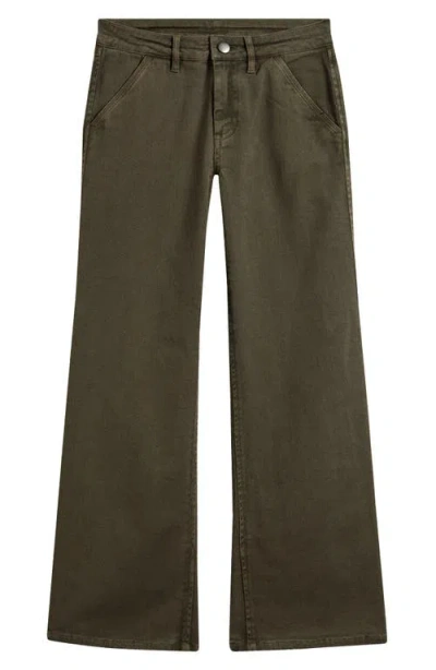 Treasure & Bond Kids' Cotton Twill Utility Pants In Olive Sarma