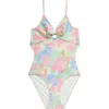 Treasure & Bond Kids' Crinkle Twist Cutout One-piece Swimsuit In Multi