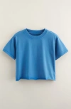 Treasure & Bond Kids' Crop Cotton T-shirt In Blue
