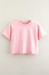Treasure & Bond Kids' Crop Cotton T-shirt In Pink
