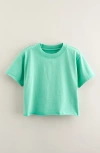 Treasure & Bond Kids' Crop Cotton T-shirt In Green