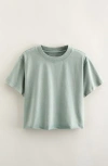 Treasure & Bond Kids' Crop Cotton T-shirt In Green