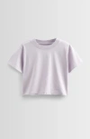 Treasure & Bond Kids' Crop Cotton T-shirt In Purple Petal