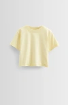 Treasure & Bond Kids' Crop Cotton T-shirt In Yellow Pastel