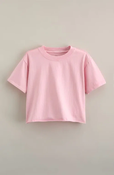 Treasure & Bond Kids' Crop Cotton T-shirt In Pink