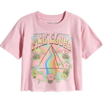 Treasure & Bond Kids' Crop Graphic T-shirt In Pink