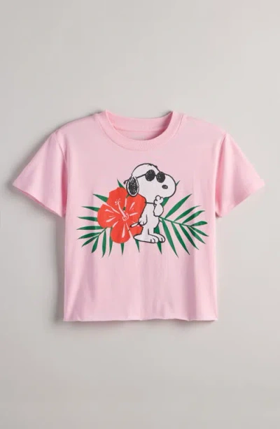 Treasure & Bond Kids' Crop Graphic T-shirt In Pink