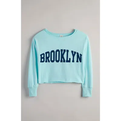 Treasure & Bond Kids' Crop Sweatshirt In Blue