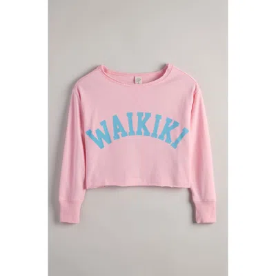 Treasure & Bond Kids' Crop Sweatshirt In Pink
