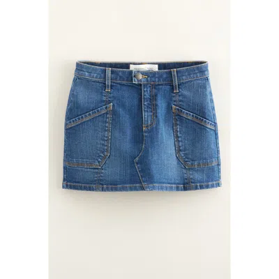 Treasure & Bond Kids' Denim Miniskirt In Blue