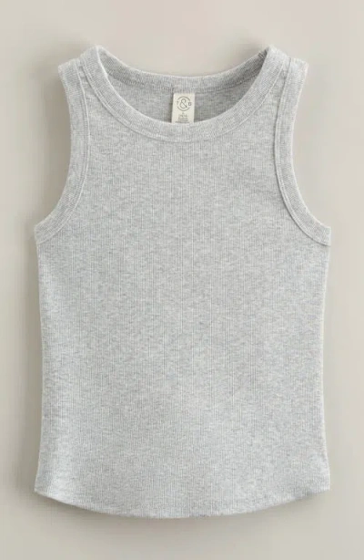 Treasure & Bond Kids' Easy Rib Tank In Silver