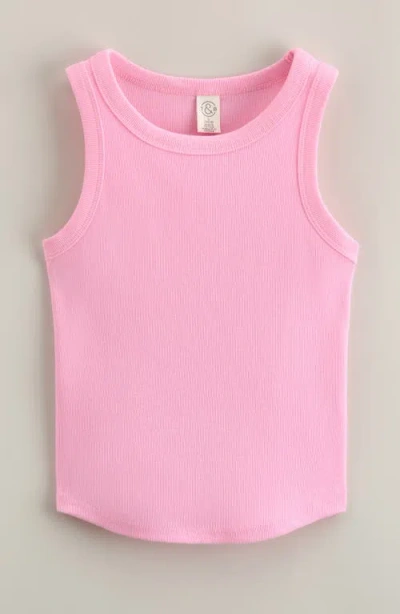 Treasure & Bond Kids' Easy Rib Tank In Pink