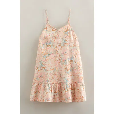 Treasure & Bond Kids' Floral Print Swing Dress In Pink