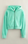 Treasure & Bond Kids' French Terry Zip-up Hoodie In Green