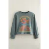 Treasure & Bond Kids' Graphic Raw Hem Crop Crewneck Sweatshirt
