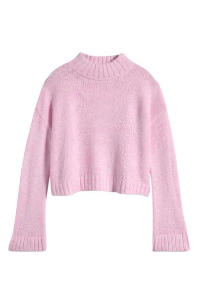 Treasure & Bond Kids' Mock Neck Sweater In Pink Shade