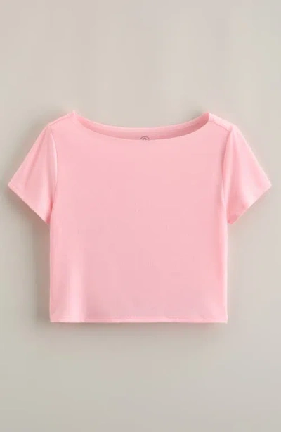 Treasure & Bond Kids' Off The Shoulder T-shirt In Pink