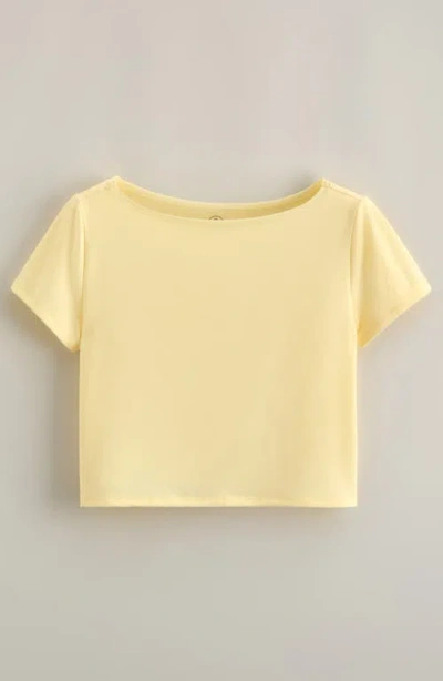 Treasure & Bond Kids' Off The Shoulder T-shirt In Yellow