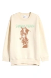 Treasure & Bond Kids' Oversize Graphic Sweatshirt In Ivory Egret Shania Twain
