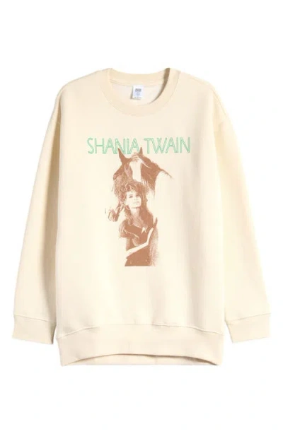 Treasure & Bond Kids' Oversize Graphic Sweatshirt In Ivory Egret Shania Twain