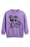 Treasure & Bond Kids' Oversize Graphic Sweatshirt In Purple Petal Olivia Rodrigo