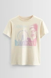 Treasure & Bond Kids' Oversize Graphic T-shirt In Ivory Egret Santa Monica