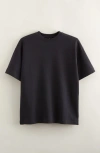 Treasure & Bond Kids' Oversize Waffle T-shirt In Black
