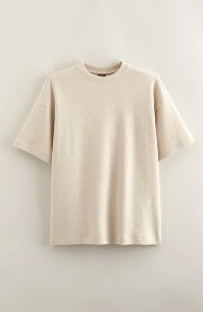 Treasure & Bond Kids' Oversize Waffle T-shirt In Neutral