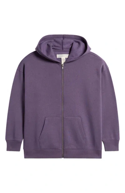 Treasure & Bond Kids' Oversize Zip Hoodie In Purple Montana