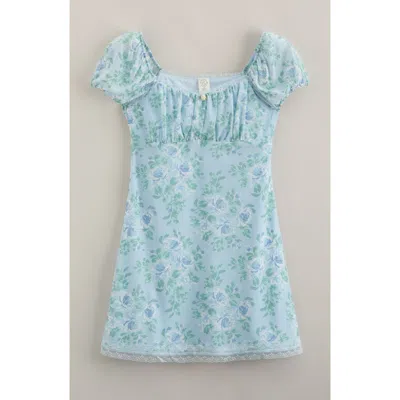 Treasure & Bond Kids' Puff Sleeve Dress Dress In Blue