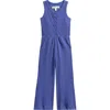 Treasure & Bond Kids' Rib Romper In Blue Marlin