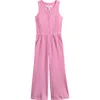 Treasure & Bond Kids' Rib Romper In Pink Moonlite