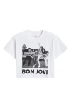 Treasure & Bond Kids' Band Graphic Cotton T-shirt In White Bon Jovi