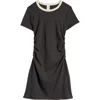 TREASURE & BOND TREASURE & BOND KIDS' RUCHED RINGER T-SHIRT DRESS