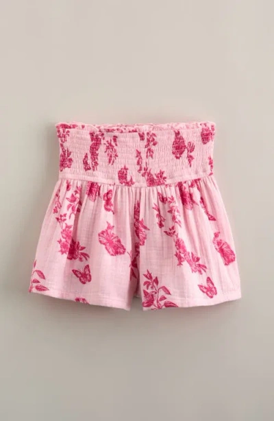 Treasure & Bond Kids' Smocked Waist Shorts In Pink