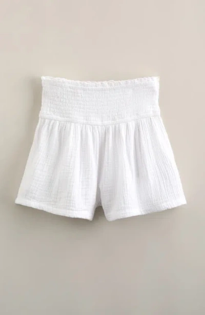 Treasure & Bond Kids' Smocked Waist Shorts In White