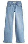 Treasure & Bond Kids' Stretch Denim Wide Leg Jeans In Light Wash