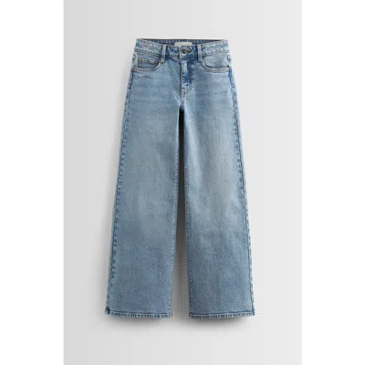 Treasure & Bond Kids' Stretch Denim Wide Leg Jeans In Blue