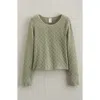 Treasure & Bond Kids' Stretch Lace Top In Green