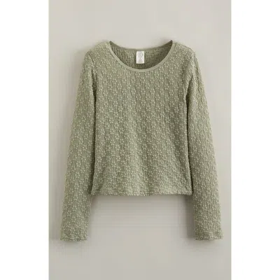Treasure & Bond Kids' Stretch Lace Top In Green