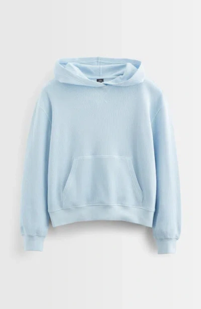 Treasure & Bond Kids' Thermal Knit Hoodie In Blue Falls