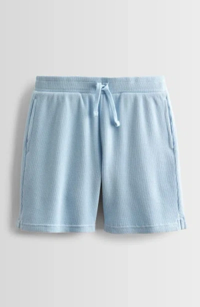 Treasure & Bond Kids' Waffle Knit Cotton Shorts In Blue Falls
