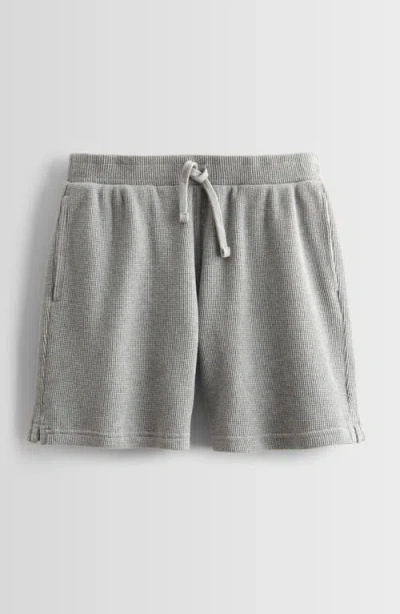 Treasure & Bond Kids' Waffle Knit Cotton Shorts In Grey Heather
